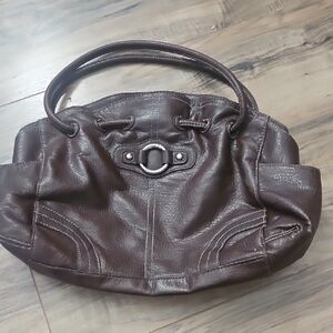 Elegant Brown PU Leather Handbag
